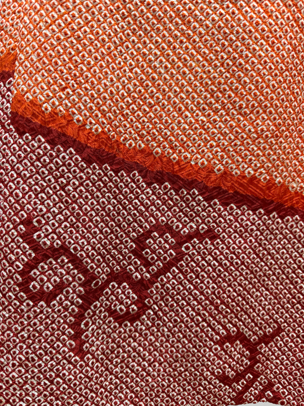 Shibori bicolore arancione