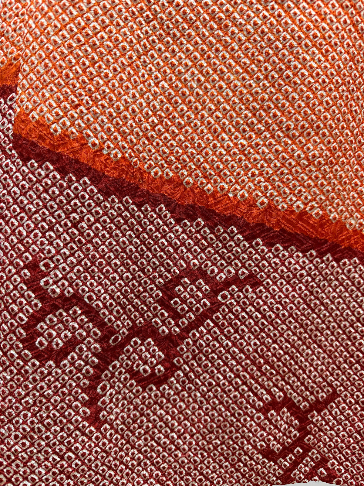Shibori bicolore arancione