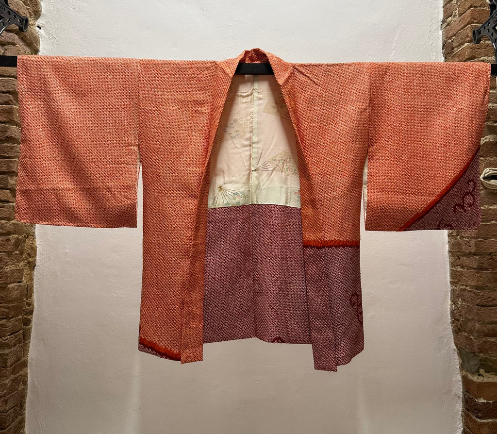 Shibori bicolore arancione